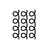 Black curl pattern on a white background
