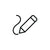 Pencil icon on a white background