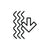 Icon of frizzy hair with arrow pointing down