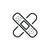 Black bandage icon on a white background