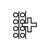 Black and white icon of a plus sign with abstract shapes on a white background